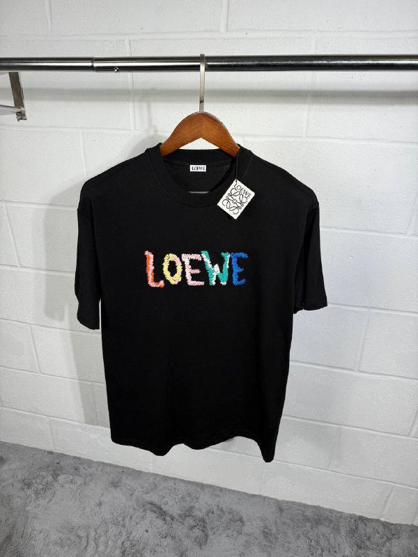 Loewe Embroidered Multi-Color Logo T-Shirt UK Reps AAA Quality