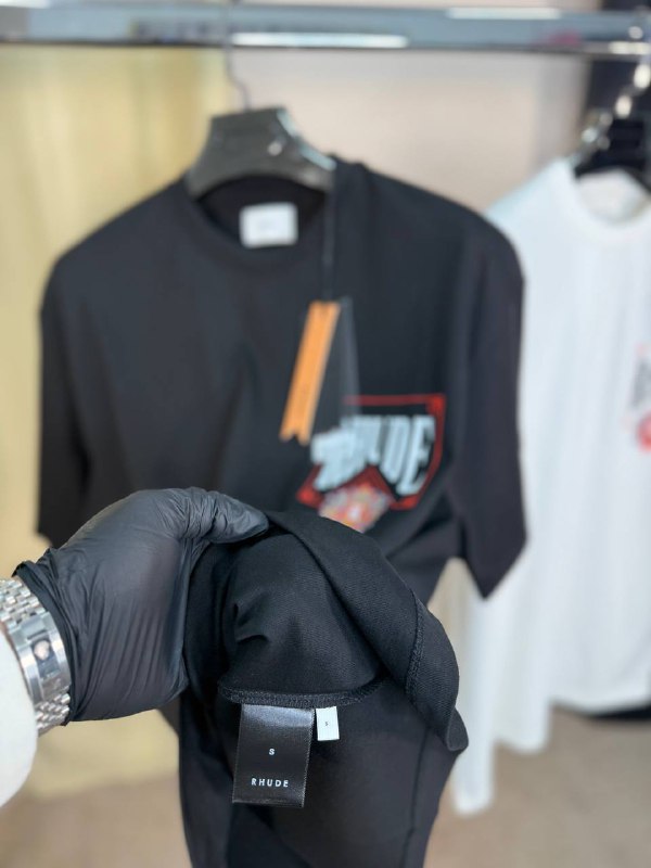 Rhude "Card" Graphic T-Shirts (Black & Vintage White) UK Reps AAA Quality