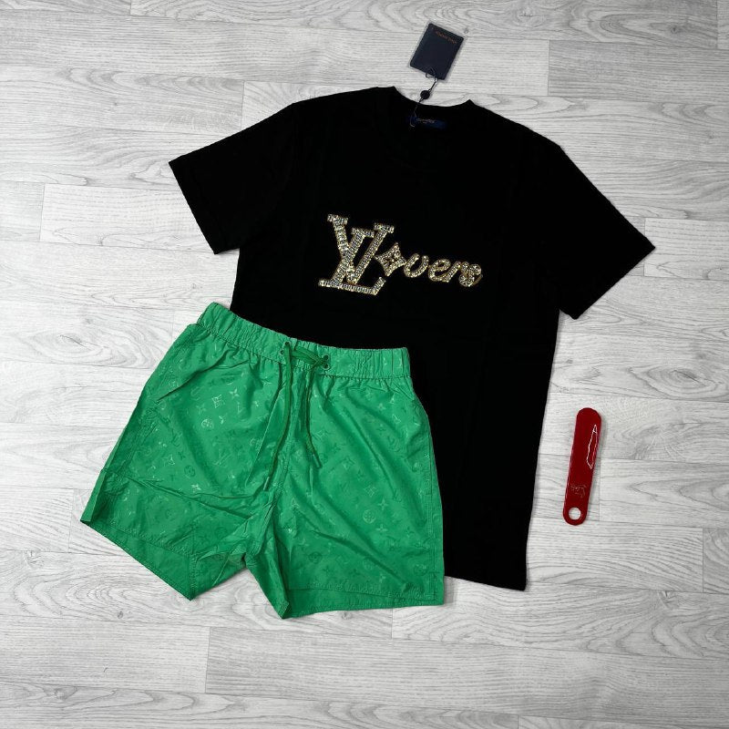 Louis Vuitton Embellished Short-Sleeved T-Shirt UK Reps AAA Quality