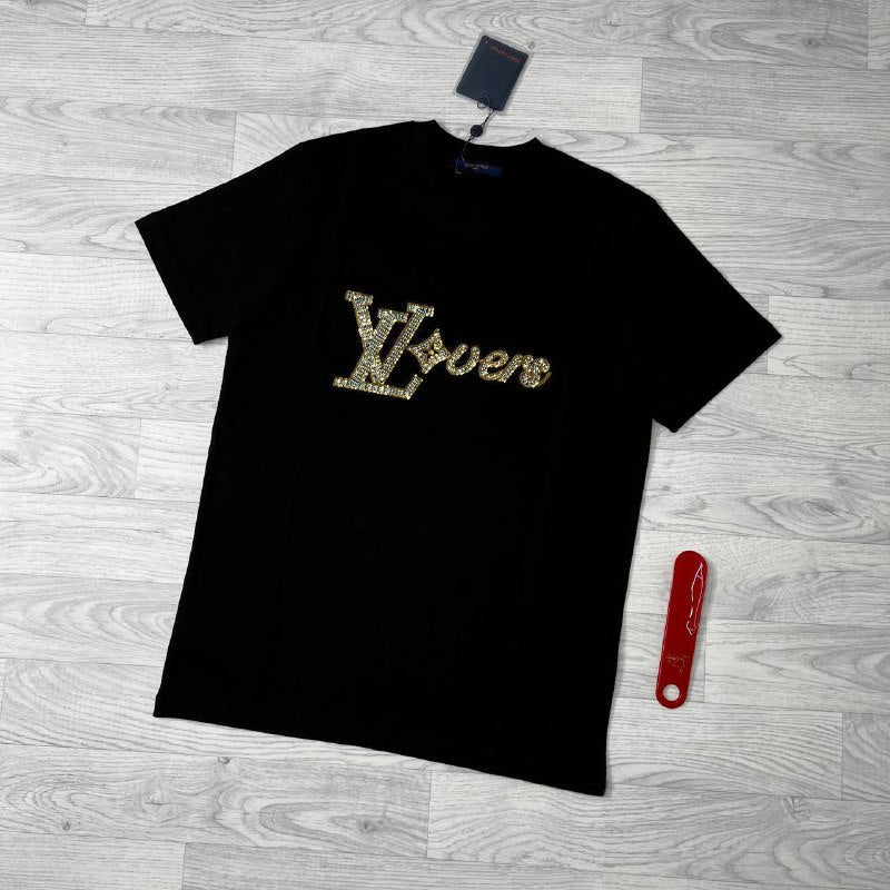 Louis Vuitton "LVERS" Embellished T-shirt UK Reps AAA Quality