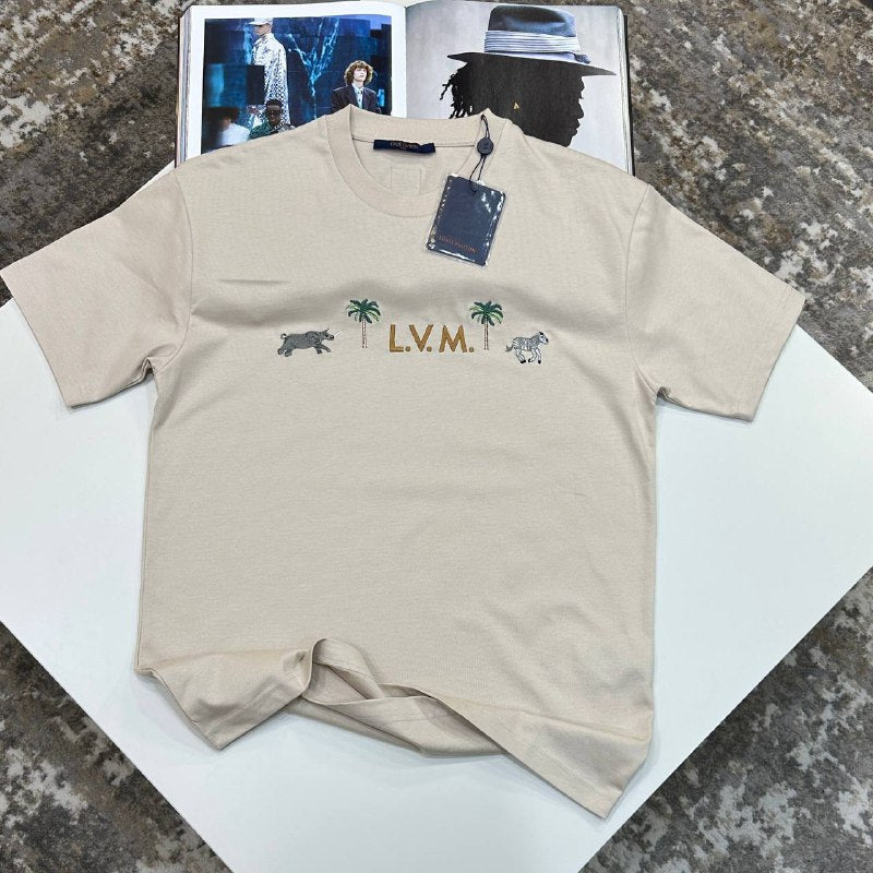 Louis Vuitton x The Darjeeling Limited Embroidered Short-Sleeved Crewneck UK Reps AAA+ Quality