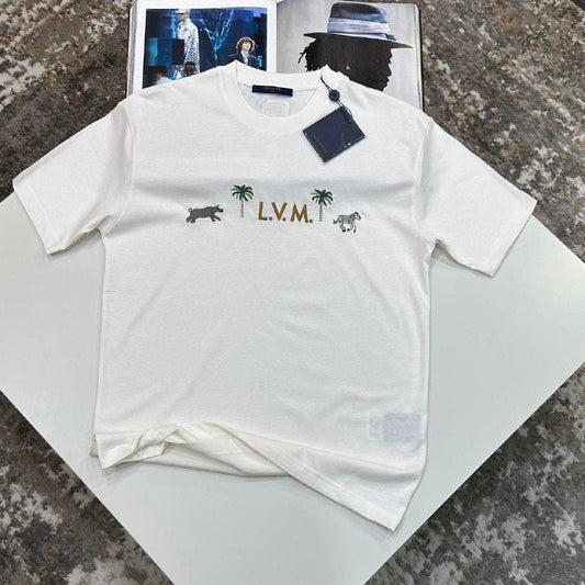 Louis Vuitton x The Darjeeling Limited Embroidered Short-Sleeved Crewneck UK Reps AAA+ Quality