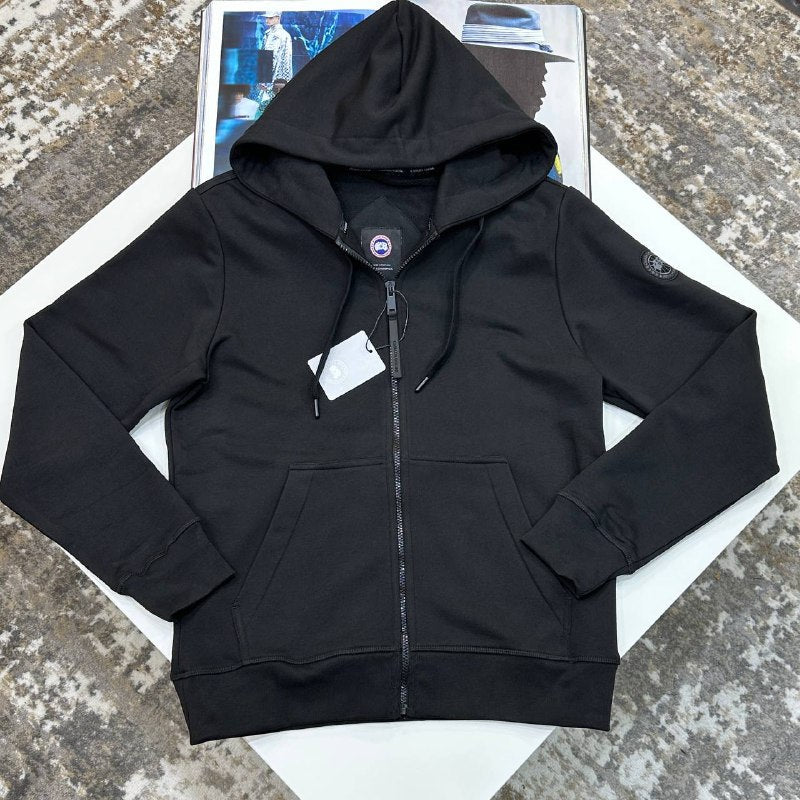 Canada Goose Black Disc Full-Zip Hoodie & Jogger Set UK Reps AAA+ Quality