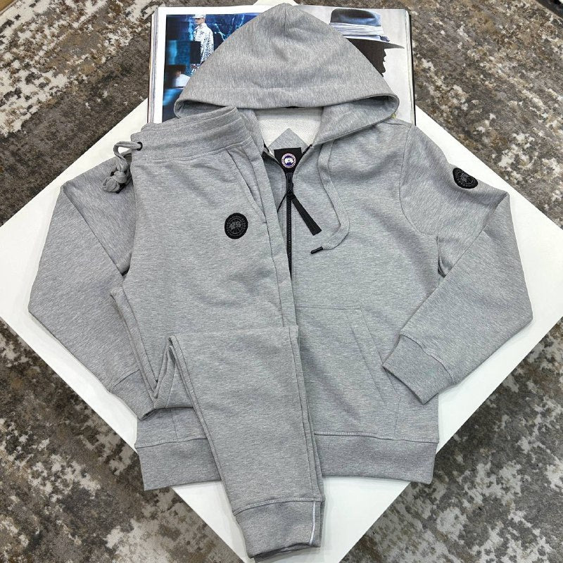 Canada Goose Black Disc Full-Zip Hoodie & Jogger Set UK Reps AAA+ Quality