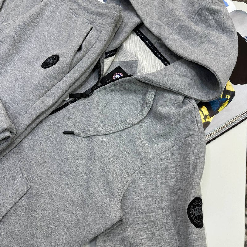 Canada Goose Black Disc Full-Zip Hoodie & Jogger Set UK Reps AAA+ Quality