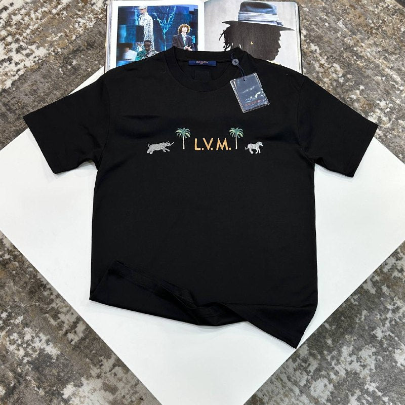 Louis Vuitton x The Darjeeling Limited Embroidered Short-Sleeved Crewneck UK Reps AAA+ Quality