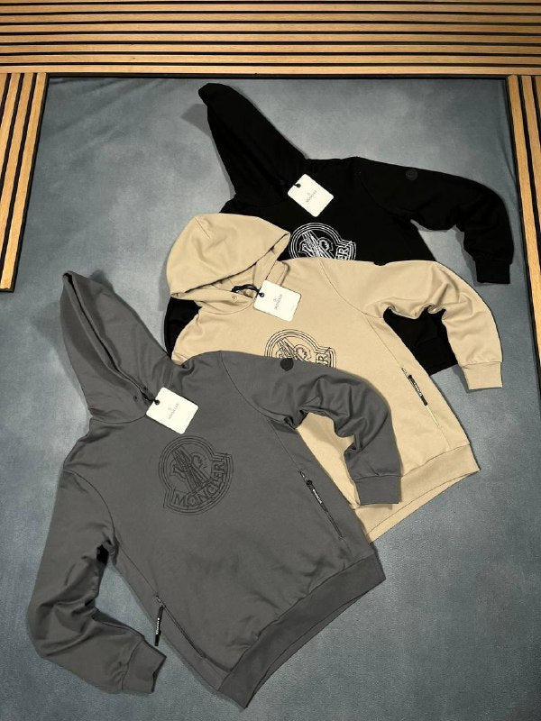 Moncler Logo-Print Cotton Hoodies UK Reps AAA Quality