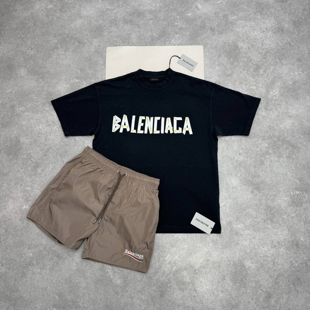 Louis Vuitton VVN Patch Cotton Crewneck & Summer Shorts Set UK Reps AAA Quality