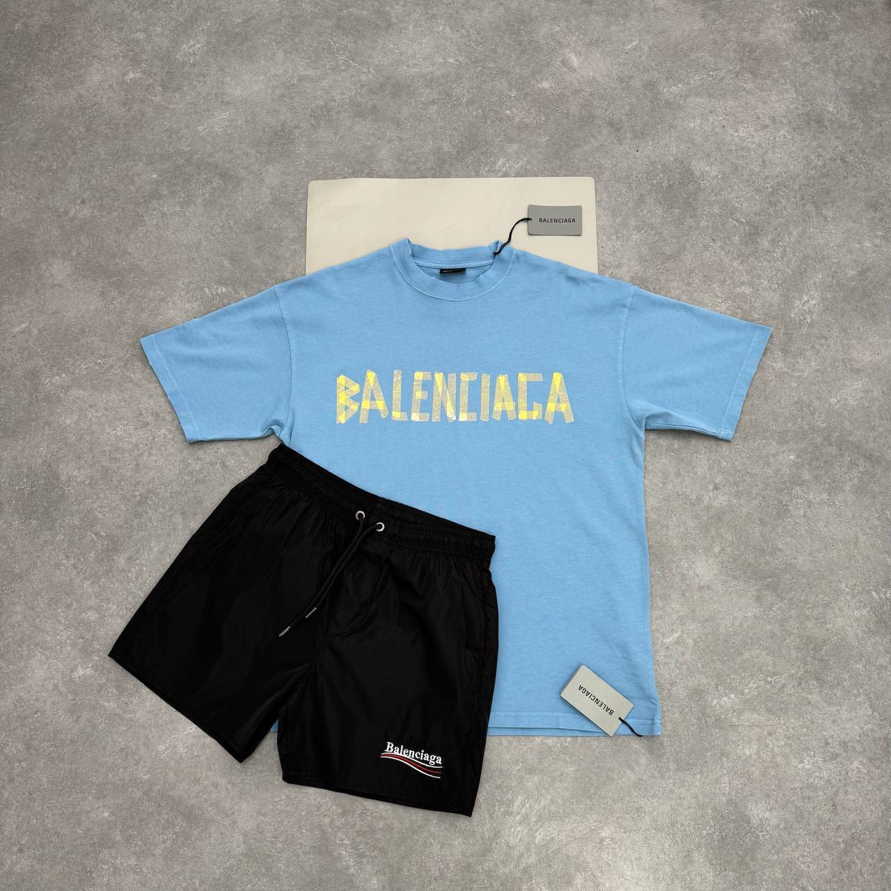 Louis Vuitton VVN Patch Cotton Crewneck & Summer Shorts Set UK Reps AAA Quality