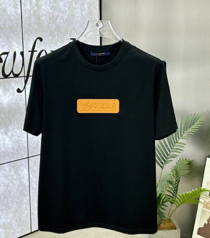 Louis Vuitton VVN Patch Short-Sleeved Cotton Crewneck UK Reps AAA Quality