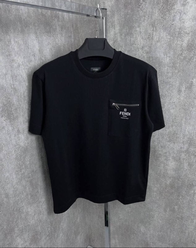 Fendi Zipper Pocket Logo T-Shirt UK Reps AAA Quality