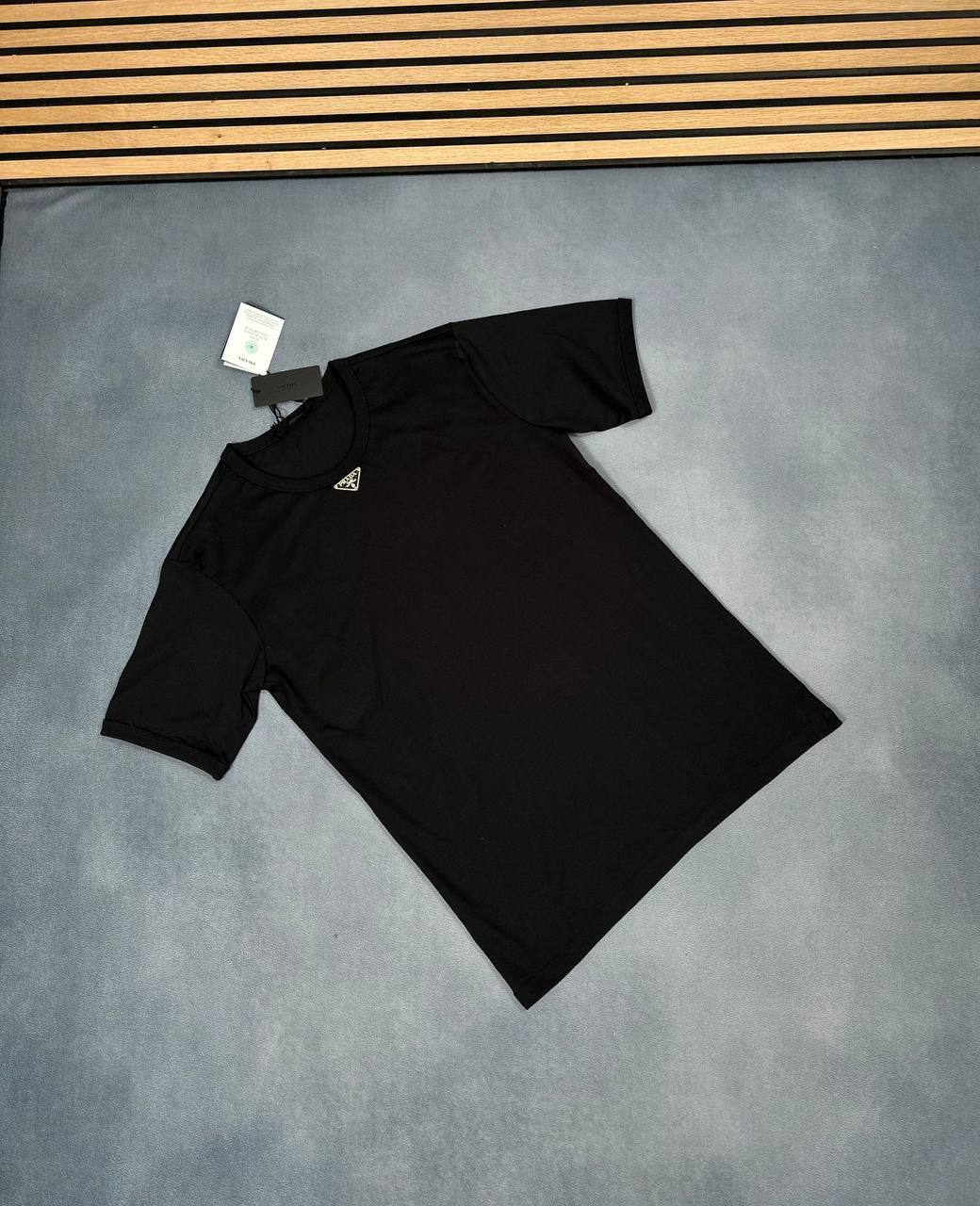 Prada Triangle-Logo Cotton T-Shirts UK Reps AAA Quality