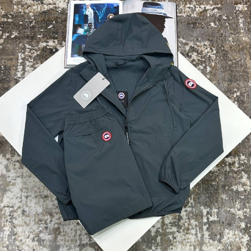 Canada Goose Faber Hooded Lightweight Windbreaker & Killarney Shorts Set UK Reps AAA+