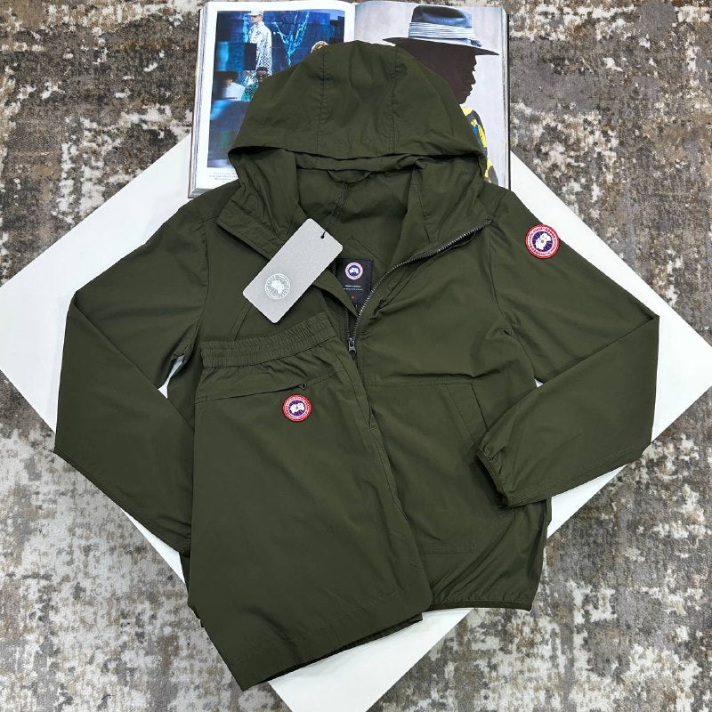 Canada Goose Faber Hooded Lightweight Windbreaker & Killarney Shorts Set UK Reps AAA+