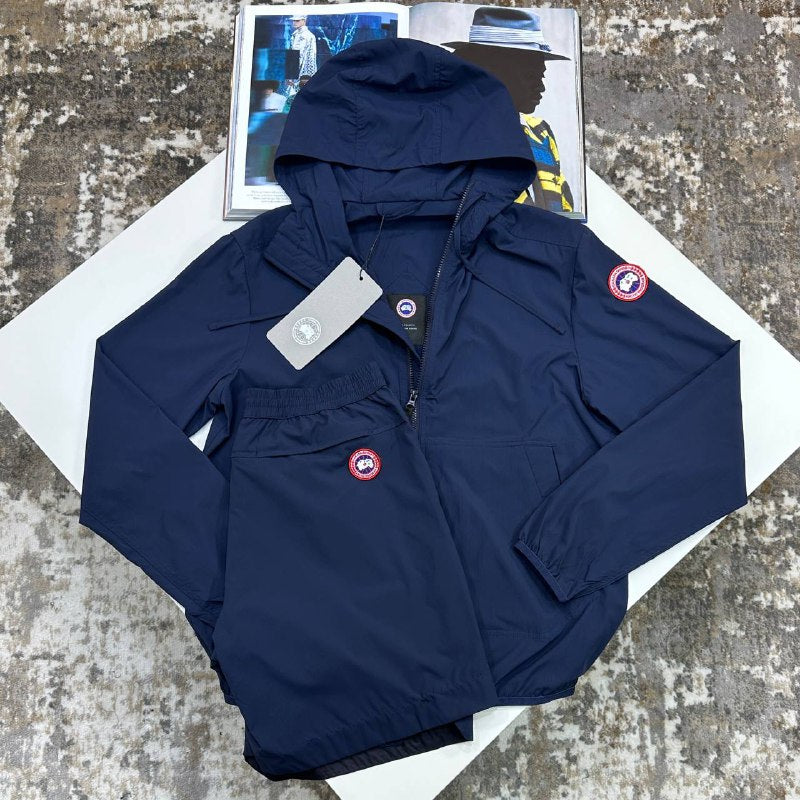 Canada Goose Faber Hooded Lightweight Windbreaker & Killarney Shorts Set UK Reps AAA+