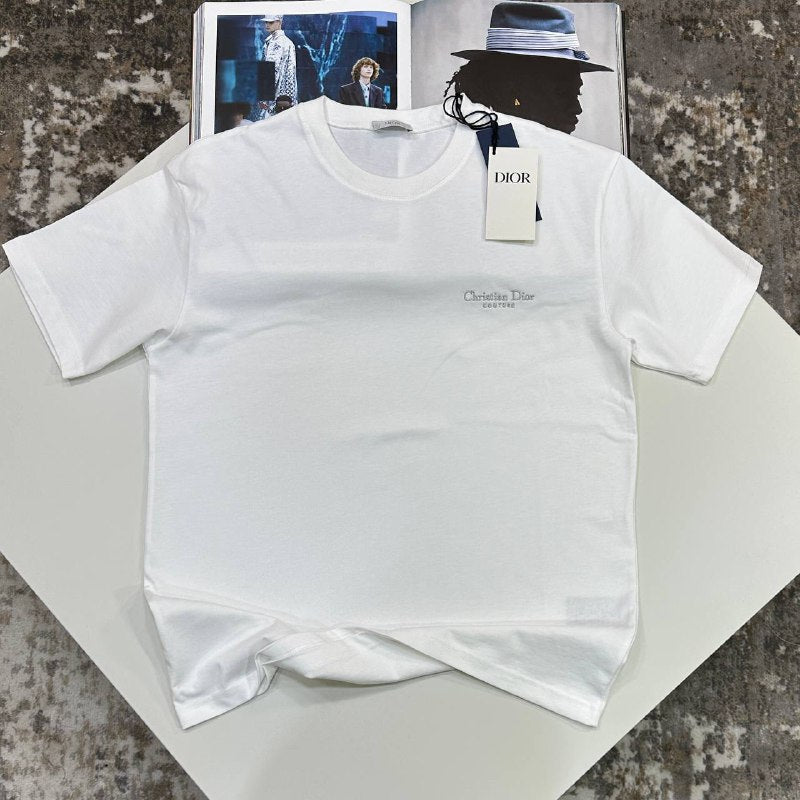 Christian Dior Couture Logo Embroidered Cotton T-Shirt UK Reps AAA+ Quality