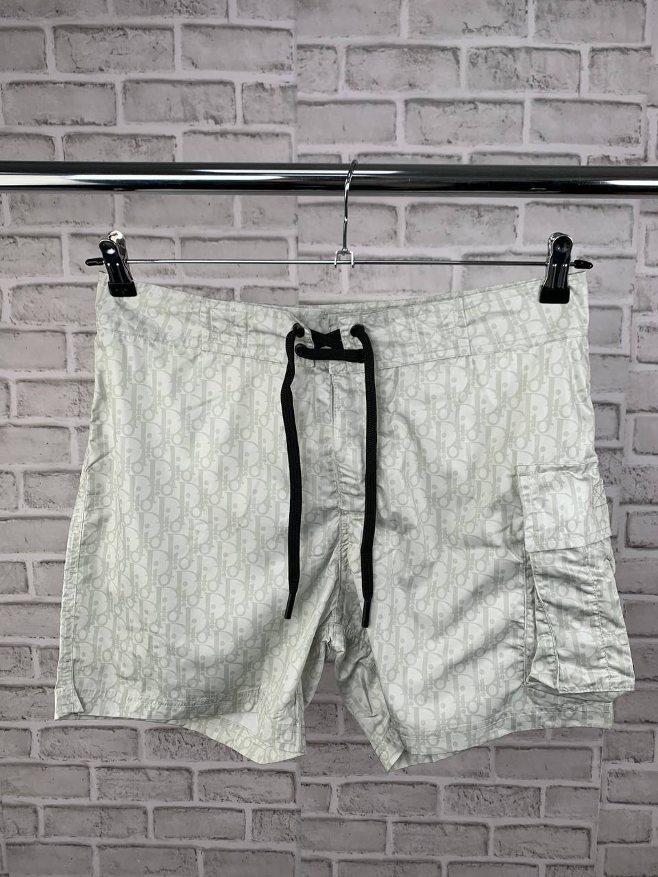 DIOR Luxury Apparel Collection: "Dior for my real friends" White Cotton T-Shirt & Oblique Monogram Technical Canvas Cargo Swim Shorts AAA Quality Reps UK