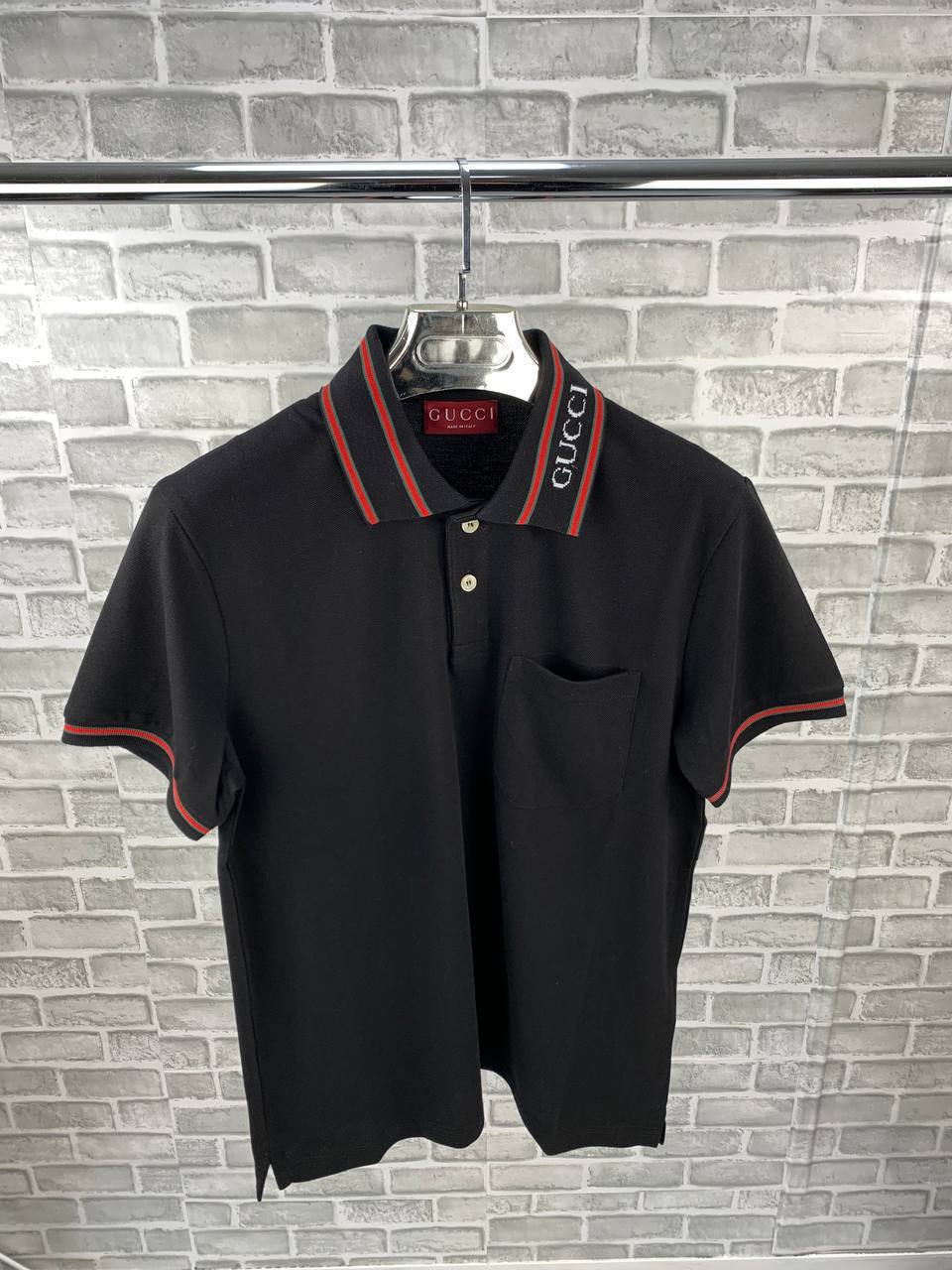 Gucci Cotton Piquet Polo Shirt with Web Detail UK Reps AAA Quality