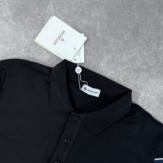Moncler Tricolor Striped Sleeve Polo Shirt UK Reps AAA Quality