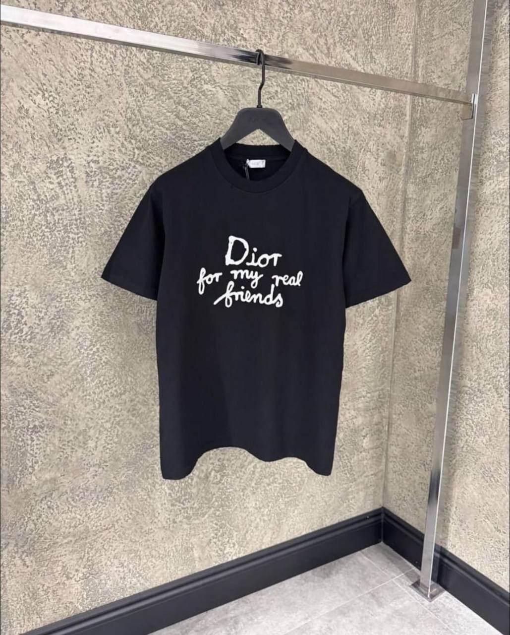 DIOR AND HYLTON NEL "Dior for my real friends" White Cotton Jersey T-Shirt AAA Quality Reps UK