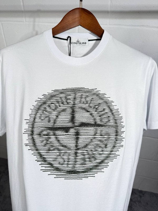 Stone Island "Optical Three" Embroidered T-Shirt UK Reps AAA Quality