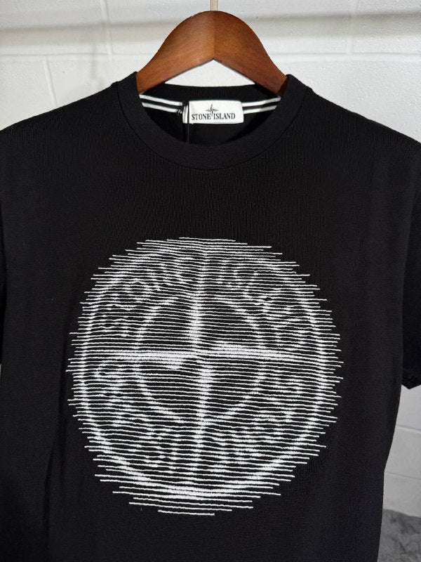 Stone Island Men's Summer Essentials Collection: "Optical Two" Distorted Compass T-Shirts & Nylon Metal Econyl Iridescent Shorts AAA Quality Reps UK