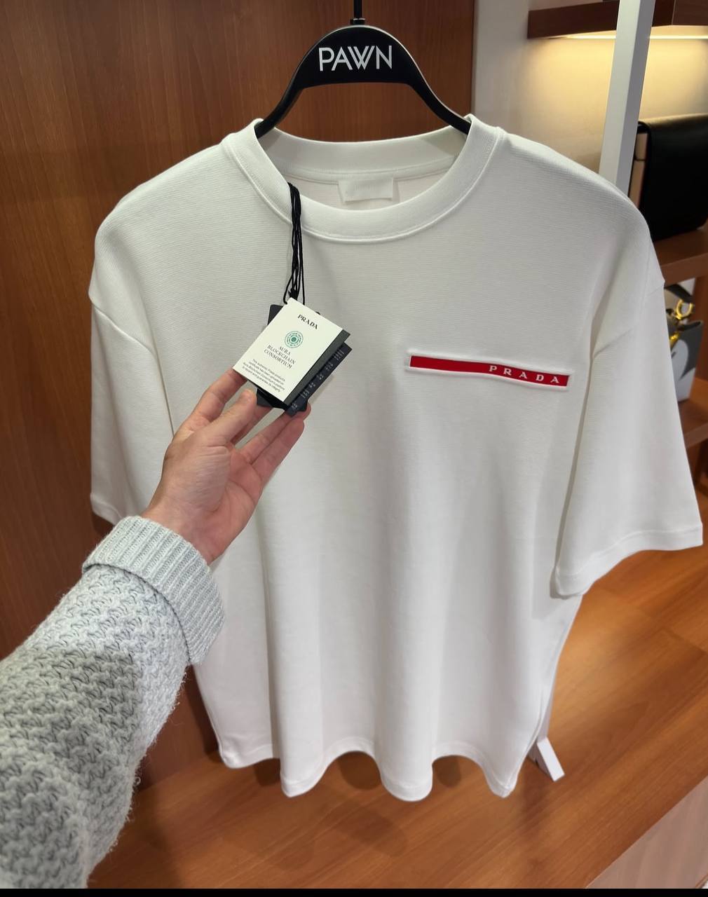 Prada Linea Rossa Piqué T-Shirt UK Reps AAA Quality
