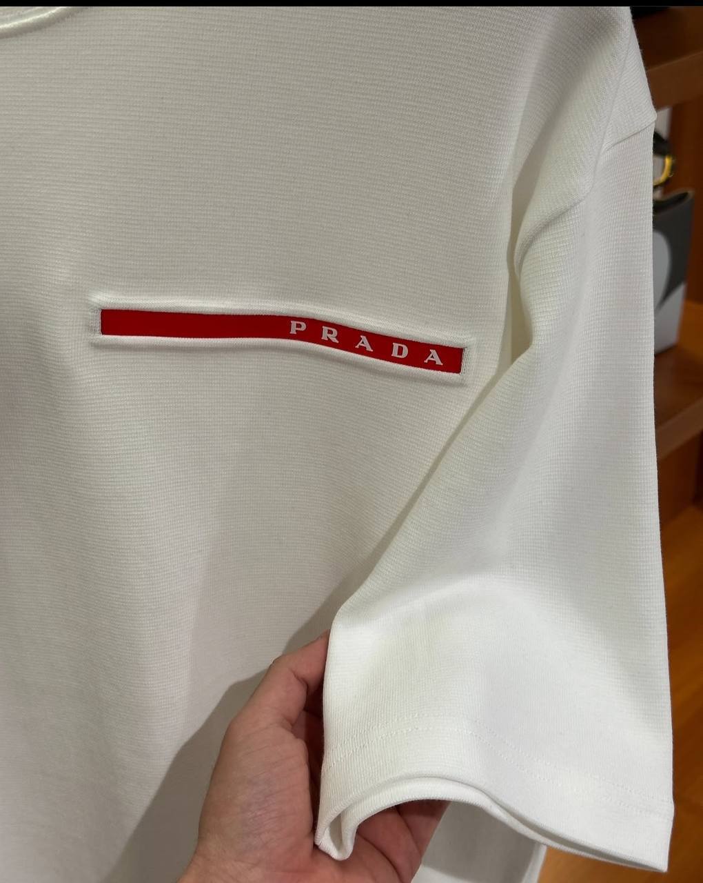 Prada Linea Rossa Piqué T-Shirt UK Reps AAA Quality