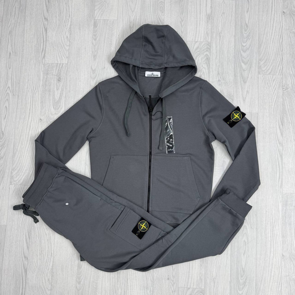 Stone Island Garment Dyed Cotton Fleece Tracksuit UK Reps AAA Quality