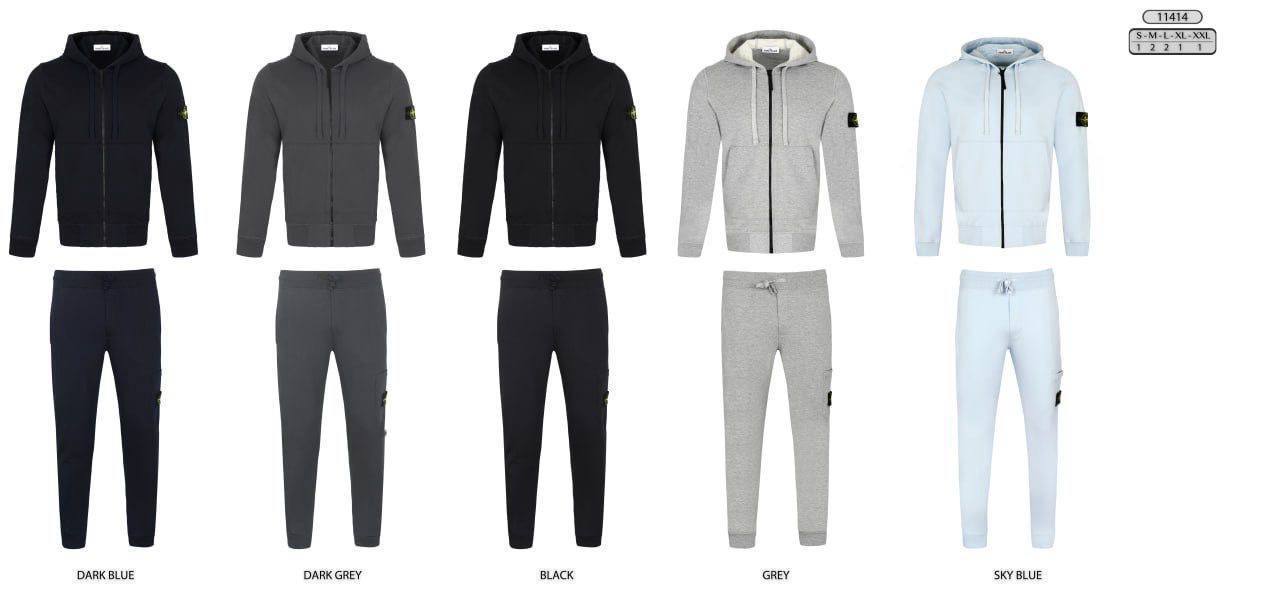 Stone Island Garment Dyed Cotton Fleece Tracksuit UK Reps AAA Quality