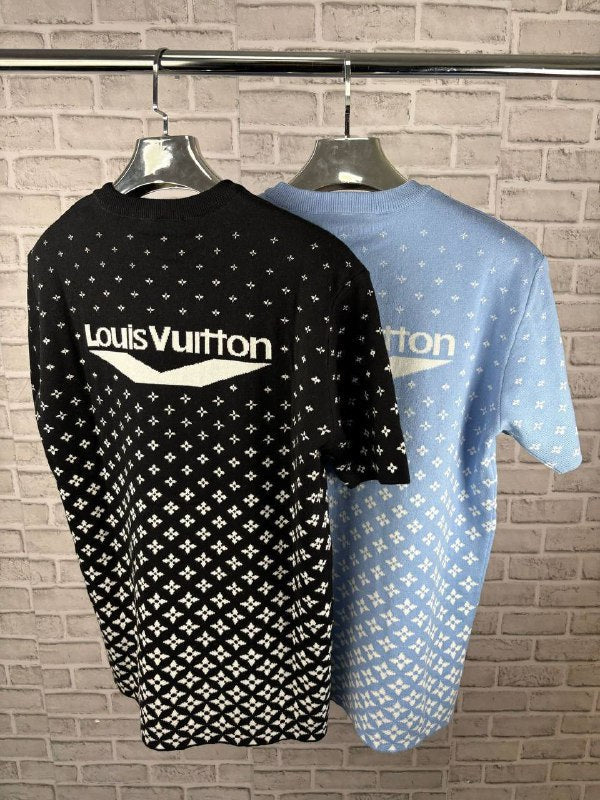 Louis Vuitton "Snowflowers" Knitted Cotton T-Shirt UK Reps AAA Quality