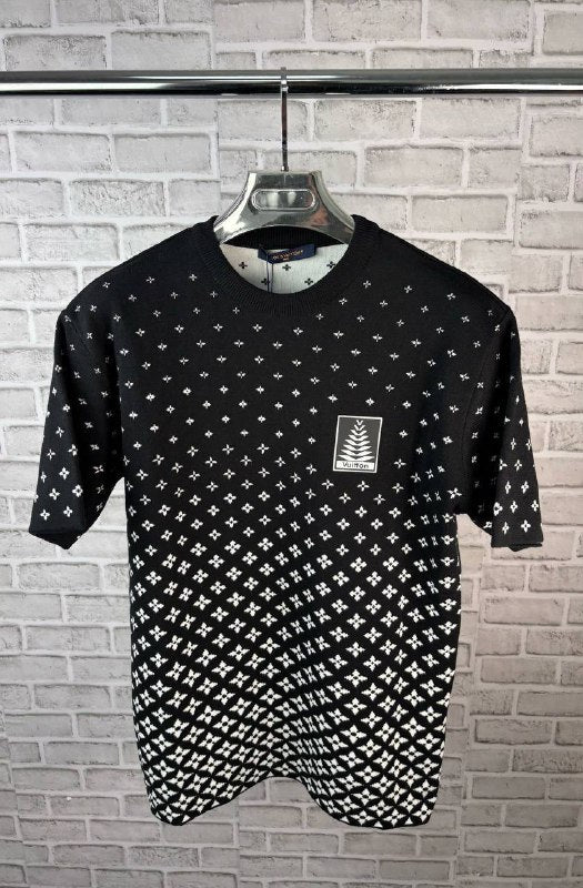 Louis Vuitton "Snowflowers" Knitted Cotton T-Shirt UK Reps AAA Quality