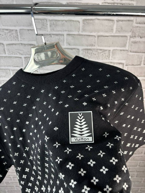 Louis Vuitton "Snowflowers" Knitted Cotton T-Shirt UK Reps AAA Quality