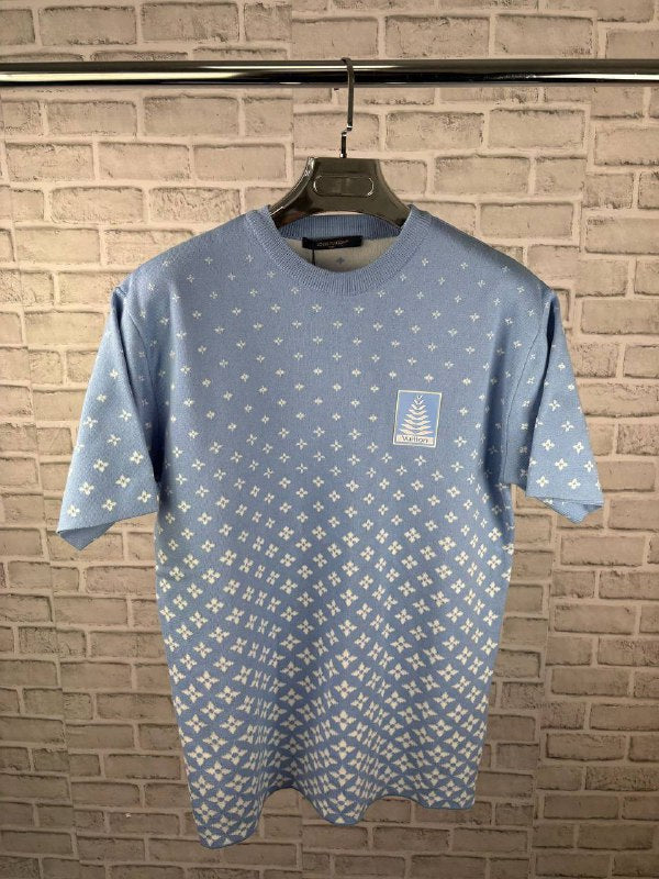 Louis Vuitton "Snowflowers" Knitted Cotton T-Shirt UK Reps AAA Quality