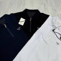 Prada Enamel Triangle Logo Quarter-Zip Cotton Piqué Polo Shirts AAA Quality Reps UK