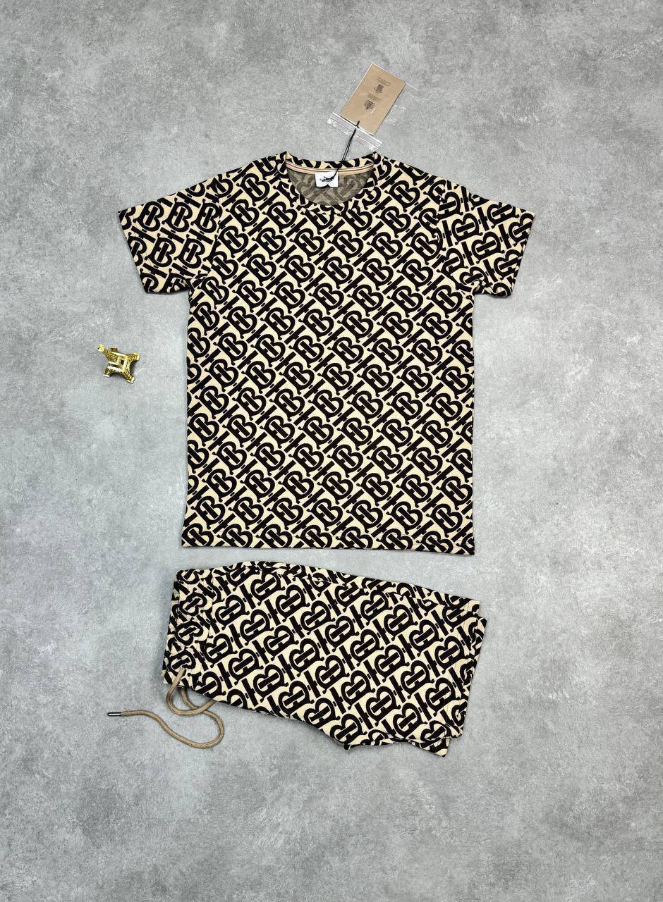 Burberry TB Monogram T-Shirt & Shorts Set UK Reps AAA Quality
