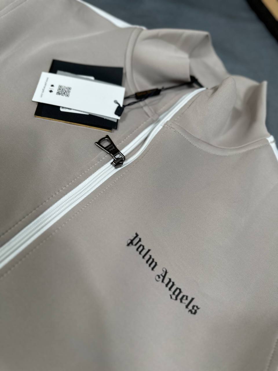 Palm Angels Classic Tracksuit Set - Light Beige & White AAA Quality Reps UK