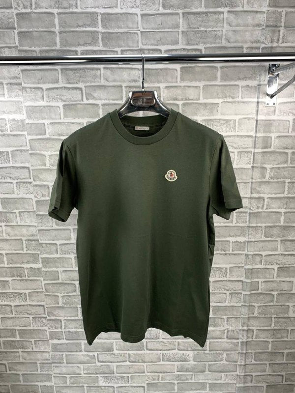 Moncler Men's Summer Essentials: Blurred-Logo Tee & Tricolor Swim Shorts Set AAA Quality Reps UK