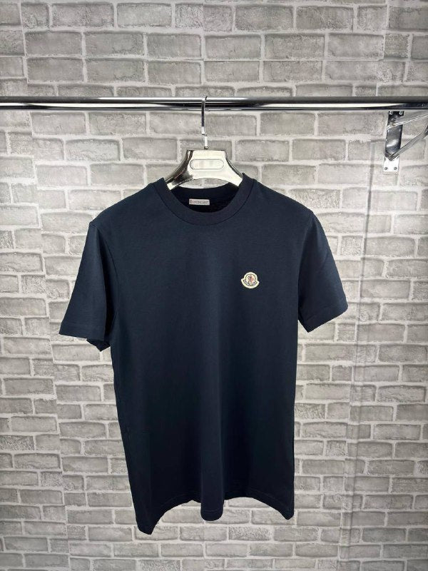 Moncler Men's Summer Essentials: Blurred-Logo Tee & Tricolor Swim Shorts Set AAA Quality Reps UK