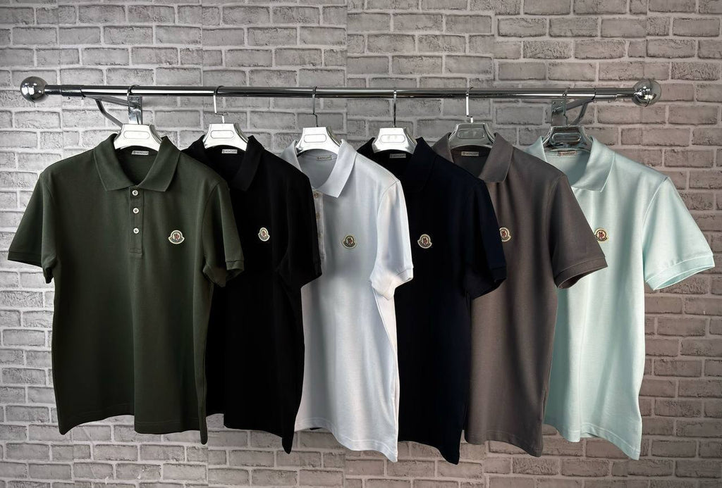 Moncler Logo-Patch Cotton Polo Shirt UK Reps AAA Quality