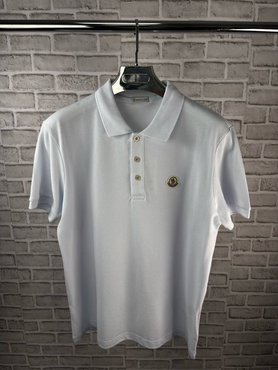 Moncler Logo-Patch Cotton Polo Shirt UK Reps AAA Quality