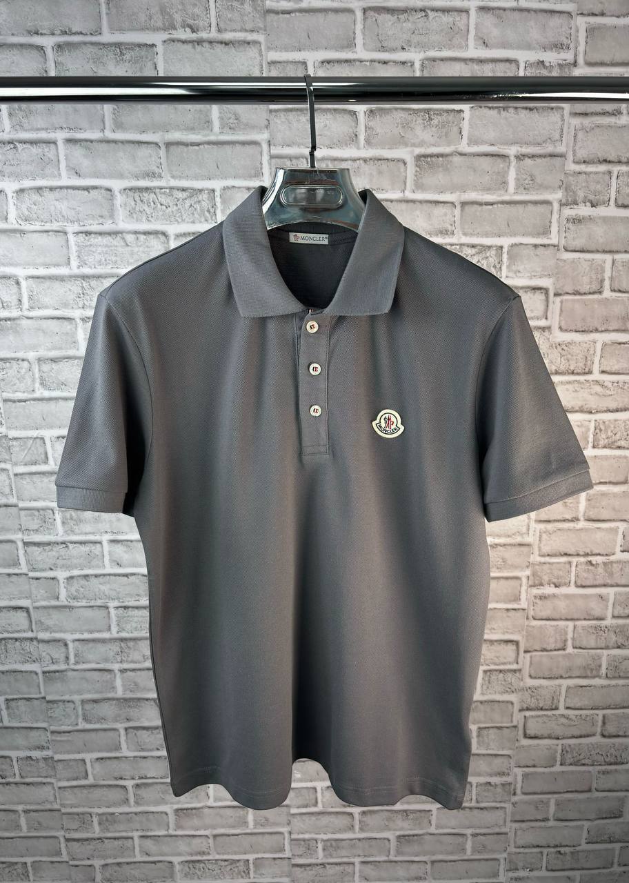 Moncler Logo-Patch Cotton Polo Shirt UK Reps AAA Quality