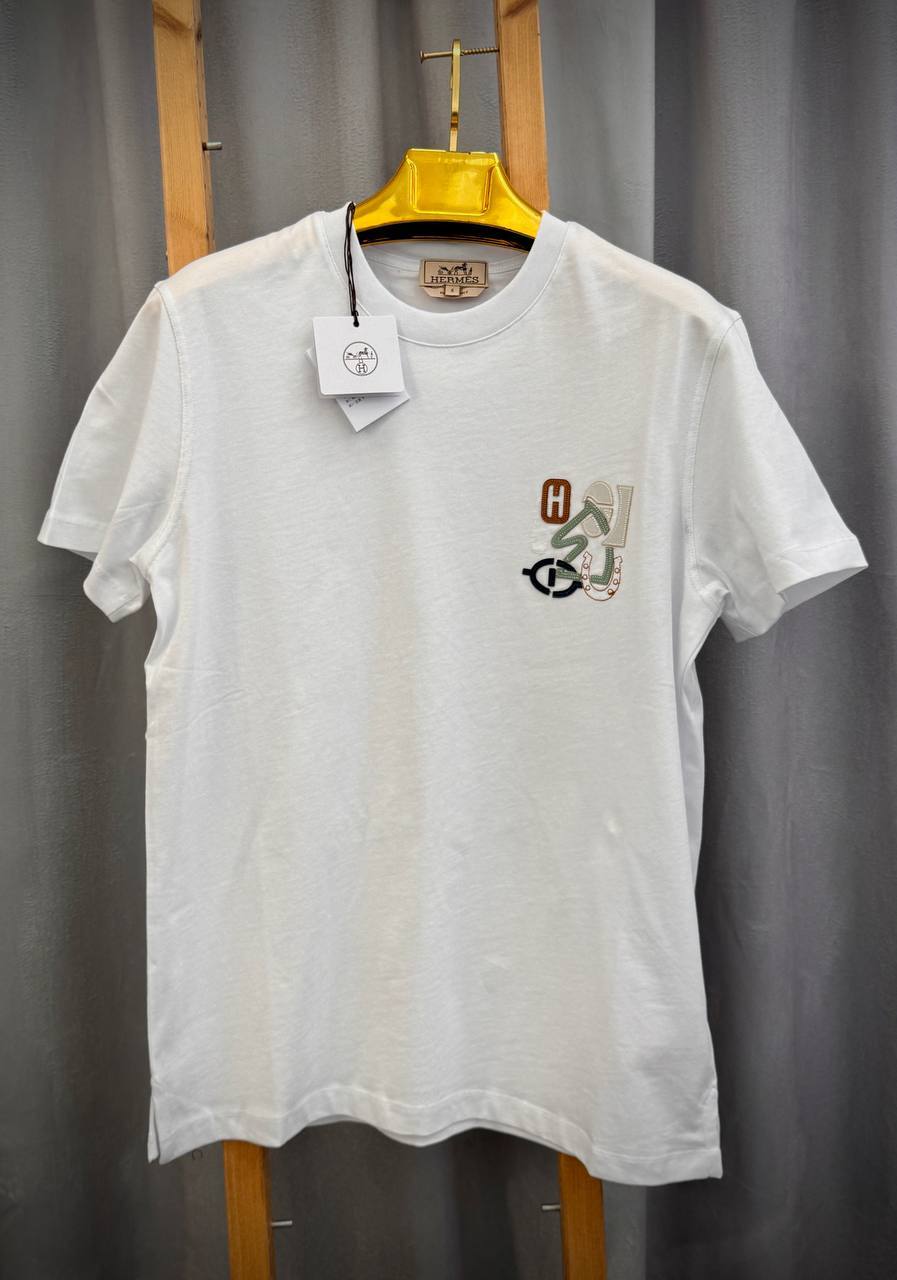 Hermès H Puzzle Mini Patch T-shirt UK Reps AAA Quiality