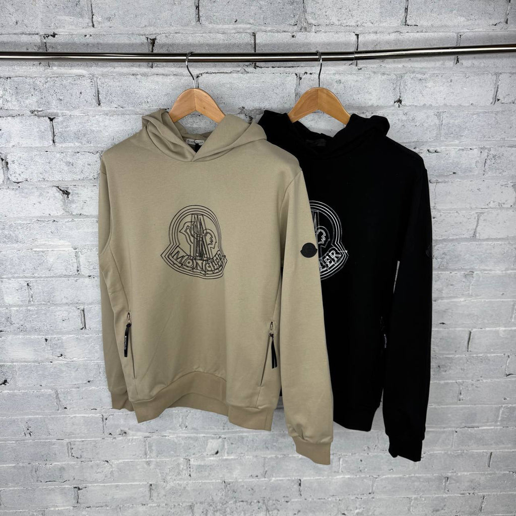 Moncler Logo Motif Cotton-Jersey Hoodie UK Reps AAA Quality