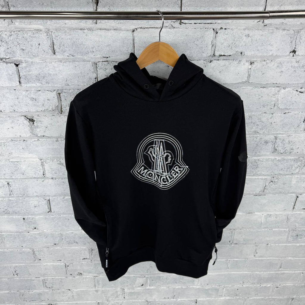 Moncler Logo Motif Cotton-Jersey Hoodie UK Reps AAA Quality