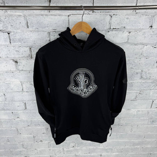 Moncler Logo Motif Cotton-Jersey Hoodie UK Reps AAA Quality