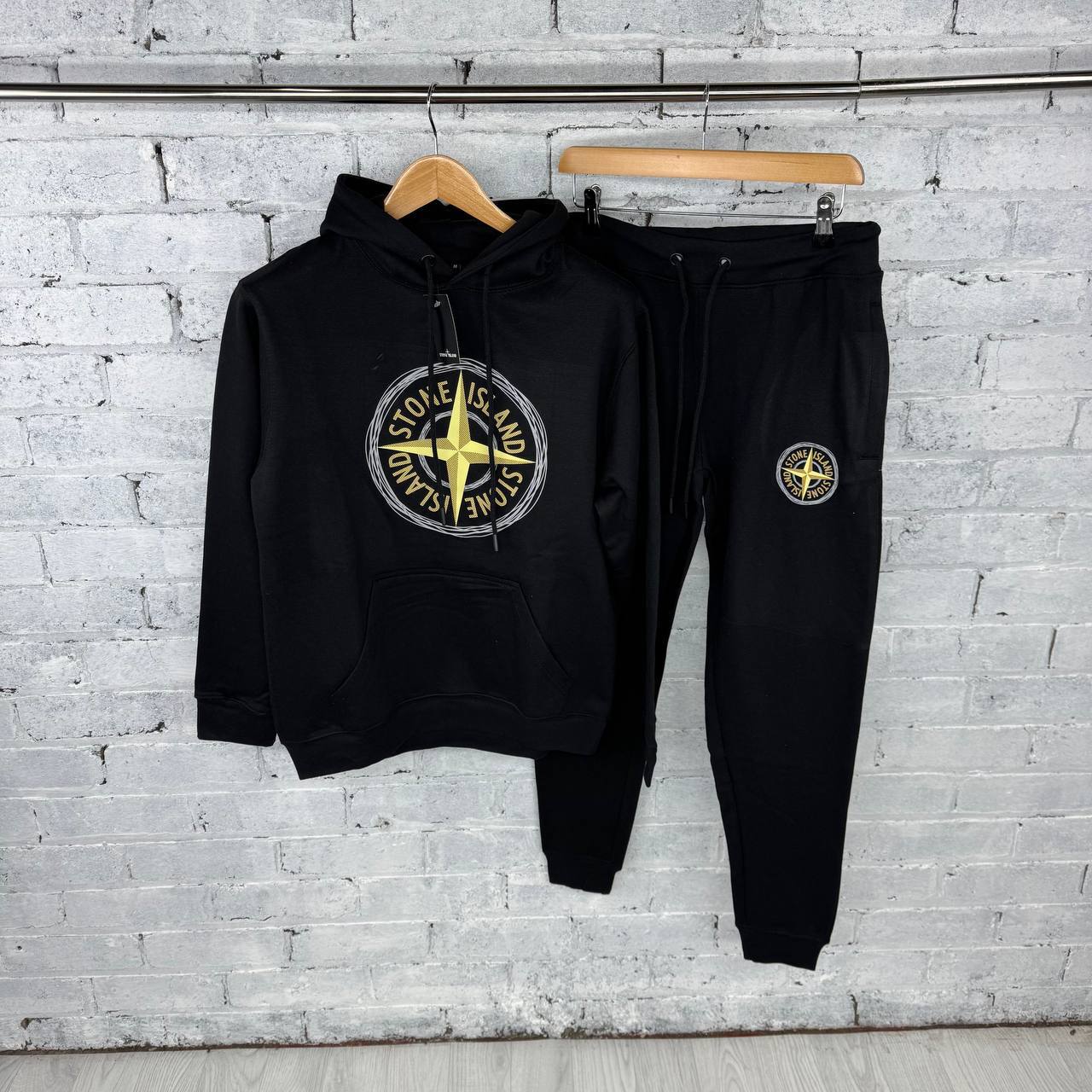 Stone Island Compass Logo Cotton Fleece Tracksuits UK Reps AAA Quality