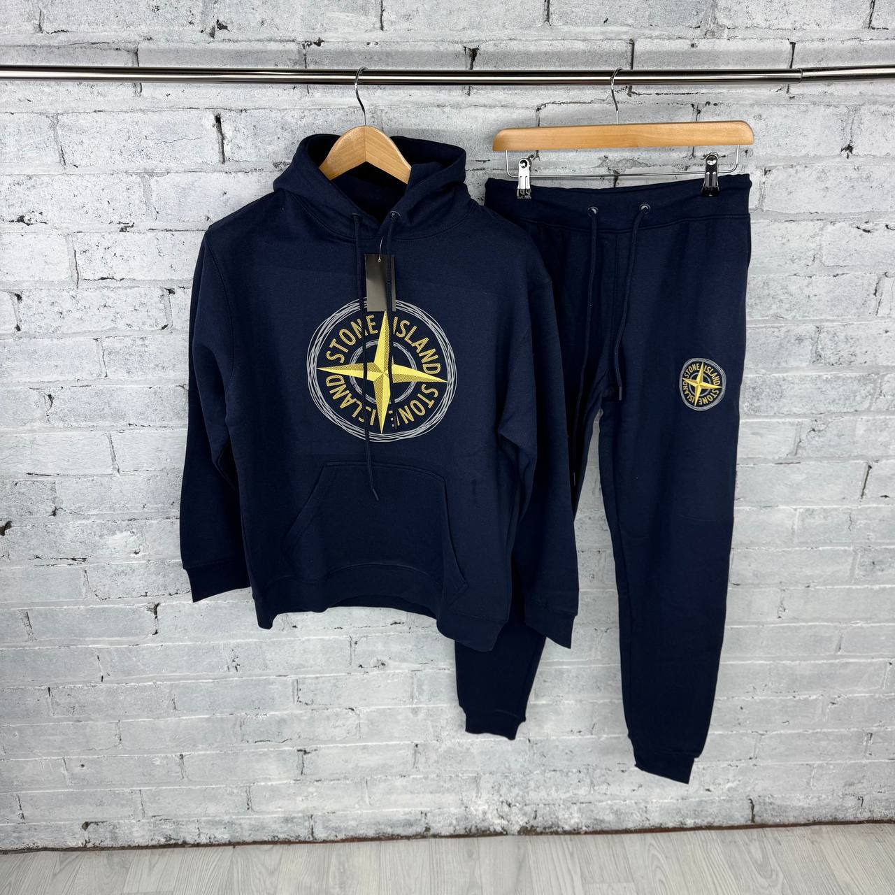 Stone Island Compass Logo Cotton Fleece Tracksuits UK Reps AAA Quality