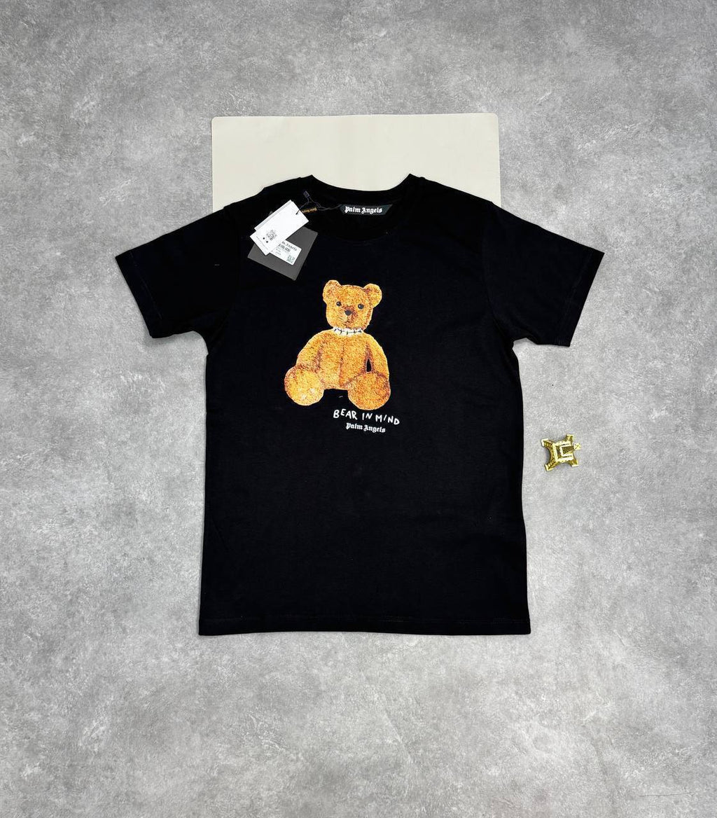 Palm Angels Men's Luxury "Bear in Mind" T-Shirt & Track Swim Shorts Set AAA Quality Reps UK