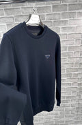 Prada Technical Cotton Sweatshirt with Enameled Metal Triangle Logo UK Reps AAA Quality